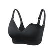 MomCozy Nursing Bra black small size soft breathable fabric with one-handed nursing clips and wide shoulder straps
