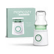 MomCozy cordless portable baby bottle warmer for travel with LCD display and USB-C charging