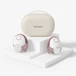 MomCozy M6 double breast pump in red with hands-free design and adjustable suction levels