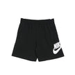 Black Nike N NSW Club FT HBR Shorts with white Nike logo, lightweight French terry fabric, elastic waistband, and side pockets for casual and athletic wear
