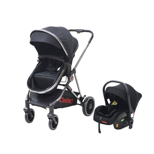 Polo 3 in 1 Travel System stroller and car seat combination.