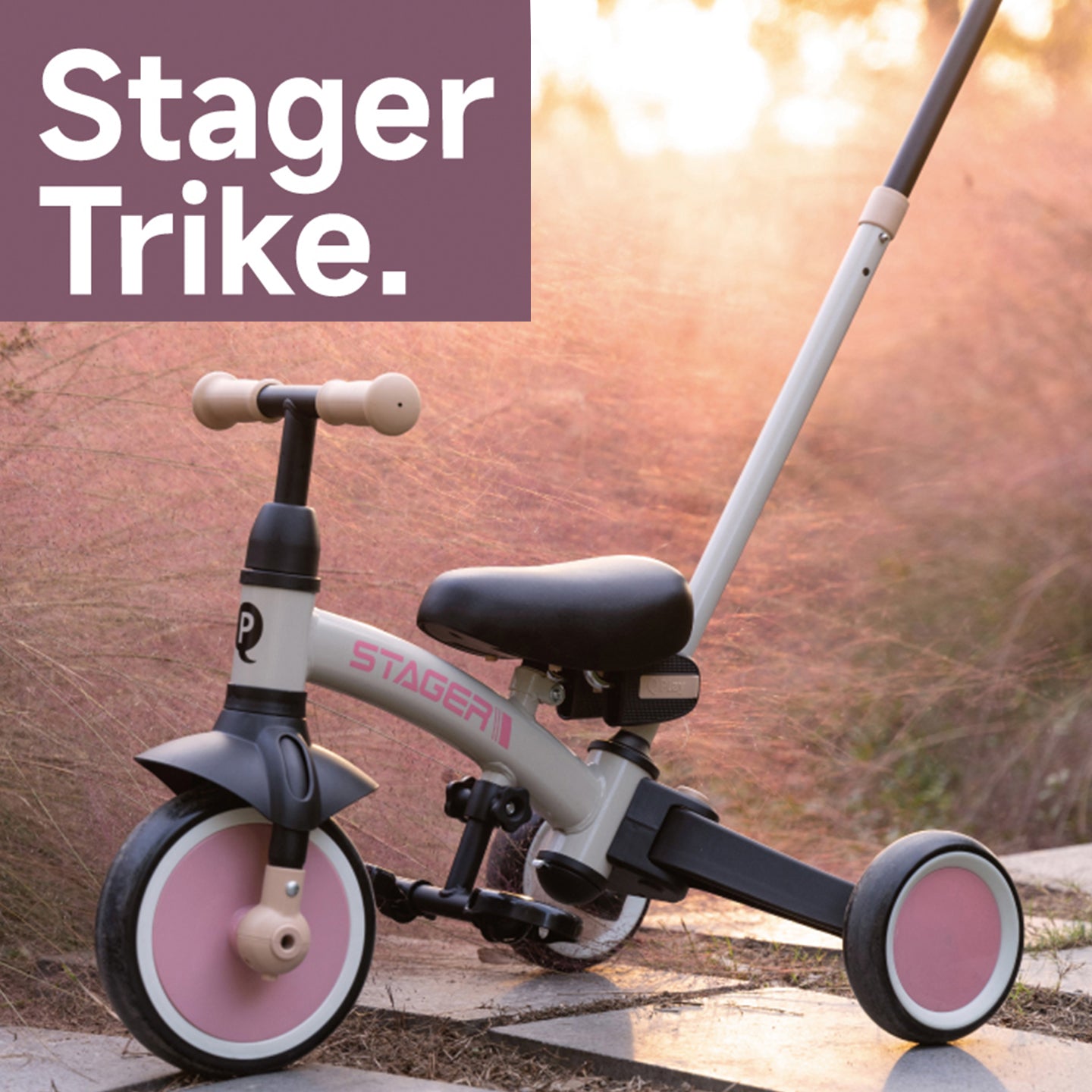 QPLAY Stager 3 IN 1 Tricycle - Black & Gold, Versatile Trike