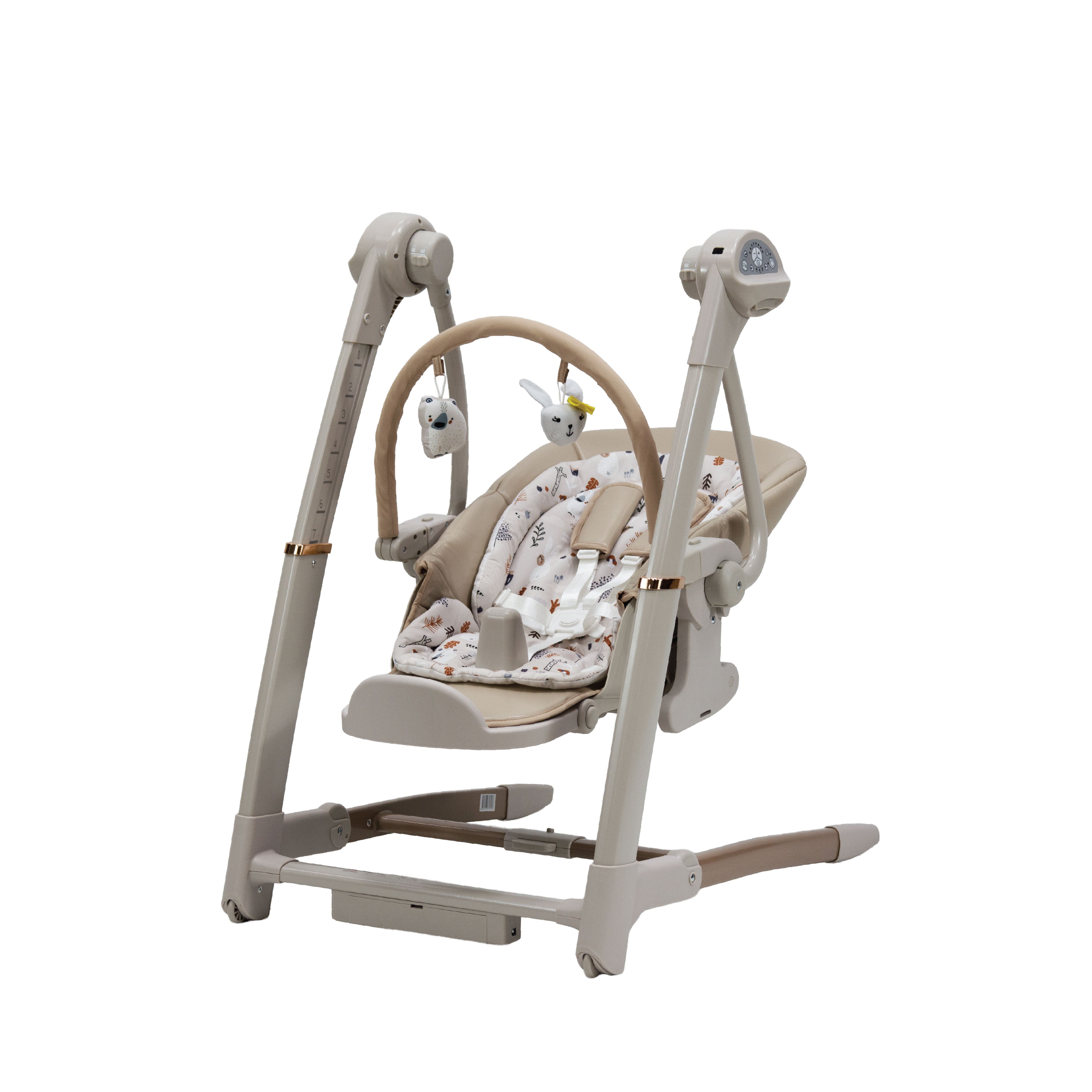 Royal 3 in 1 Swing and High Chair in beige for babies up to 36 months