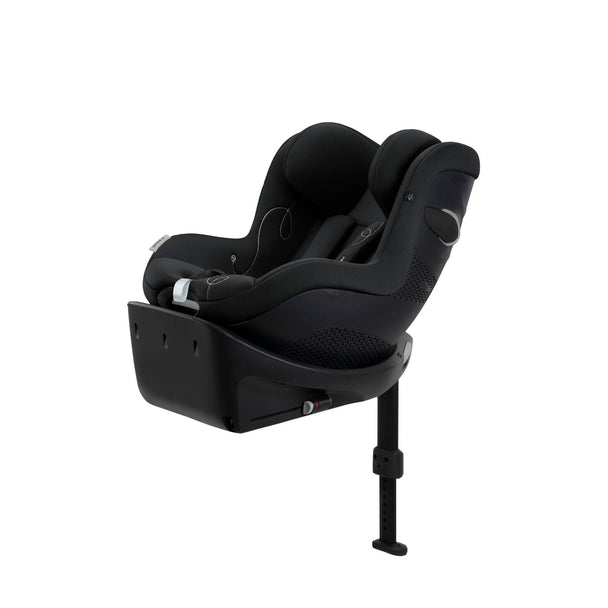 Sirona GI i-Size car seat in Magic Black with 360° rotation and side-impact protection.