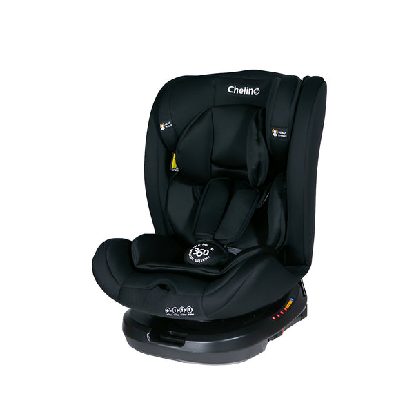 Senna S Stages 360 Car Seat for children from birth to 12 years, black.