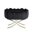 Tulip Cot Cross Leg in Shiny Gold Black with luxurious design.