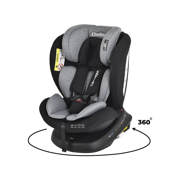 Shuttle 360 Stages Car Seat with rotational system, adaptable for newborns to toddlers, groups 0+/1/2/3.