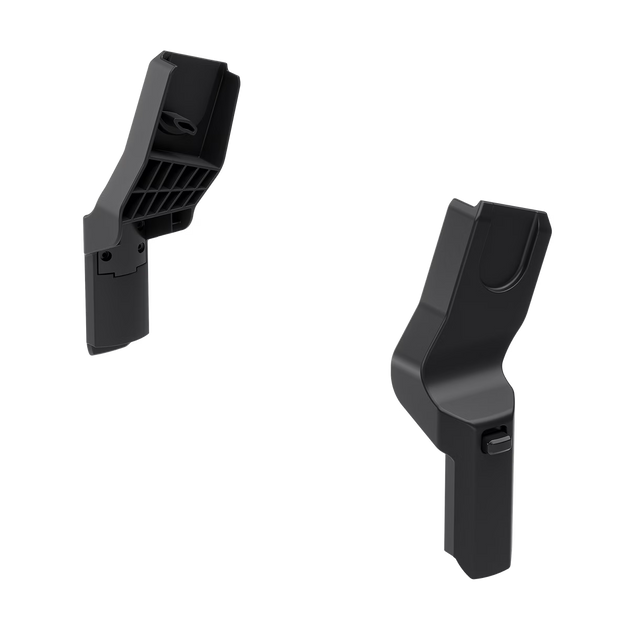 Thule Sleek Car Seat Adapter for Maxi-Cosi infant car seats attached to stroller in gray
