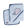 Snuggletime Hooded Towel and washcloth set for babies, soft and absorbent 100% cotton bath essentials