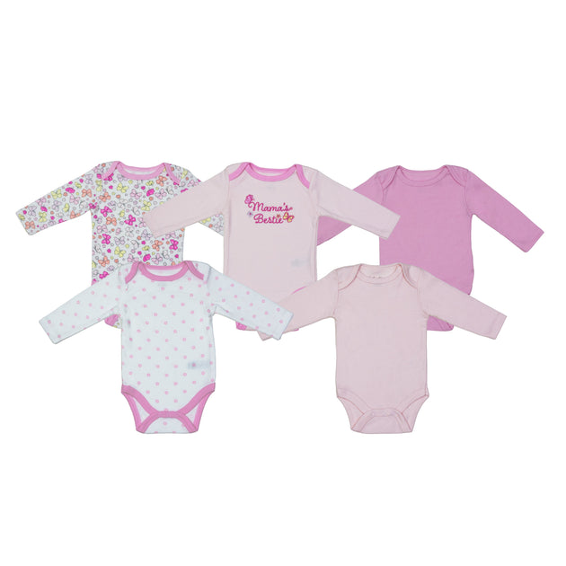 Tahari Baby 3 Piece Set soft cotton long-sleeve body vests for baby girls