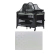 Chelino Tiffany Lux II black co-sleeper camp cot with mattress for babies from birth to 3 years