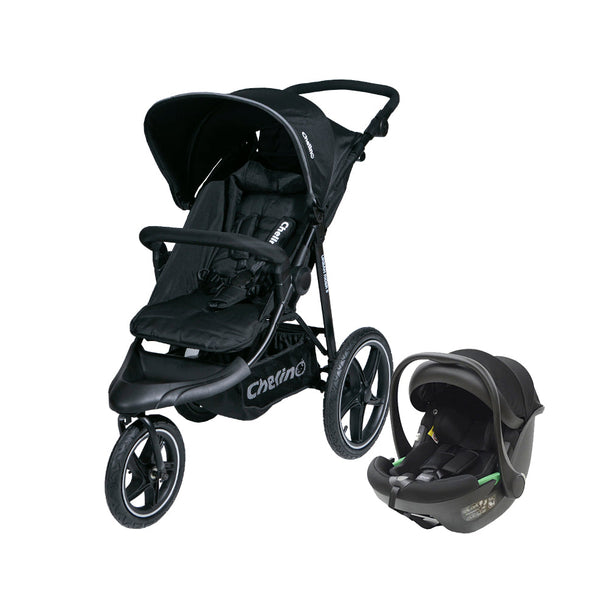 Urban Rider II Stroller with large inflatable wheels and sturdy frame for off-road use.
