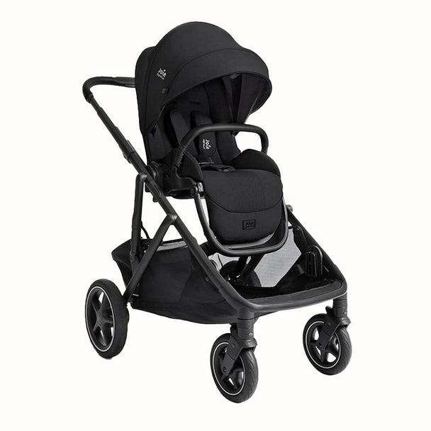 Joie Signature Versiti single to double stroller Eclipse in black with carry cot and infant carrier