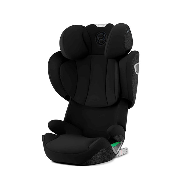 Solution T i-Fix high-back booster car seat in black with reclining headrest and side-impact protection.