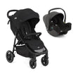 Joie Litetrax™ Travel System lightweight stroller with infant car seat in shale color