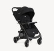 Joie Muze™ lx stroller in black fabric with a matching canopy, padded seat, safety harness and three-wheel frame
