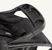 Joie Muze™ lx stroller in black fabric with a padded seat, harness straps and molded tray with cup holders