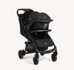 Joie Muze™ lx travel system with a black infant car seat attached to a matching stroller, featuring a canopy and storage basket