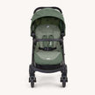 Joie Muze™ lx stroller in sage green fabric with a matching canopy, padded seat, safety harness and black frame