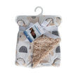 Cream shell mink sherpa blanket showing soft, fluffy texture for baby warmth and comfort
