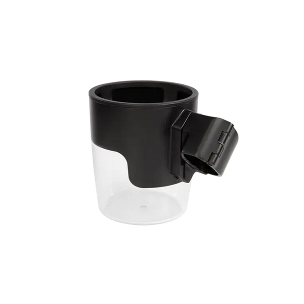 Nuna Triv Series cup holder attached to pushchair for convenient beverage carrying