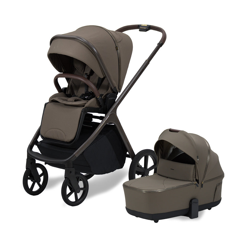 Lunar Signature Stroller and carry cot in stylish black design for newborns to toddlers